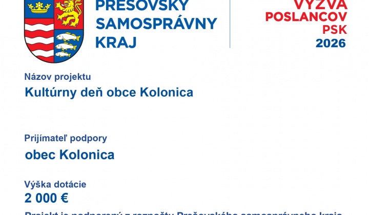 Fotka - Výzva poslancov Kultúrny deň obce Kolonica