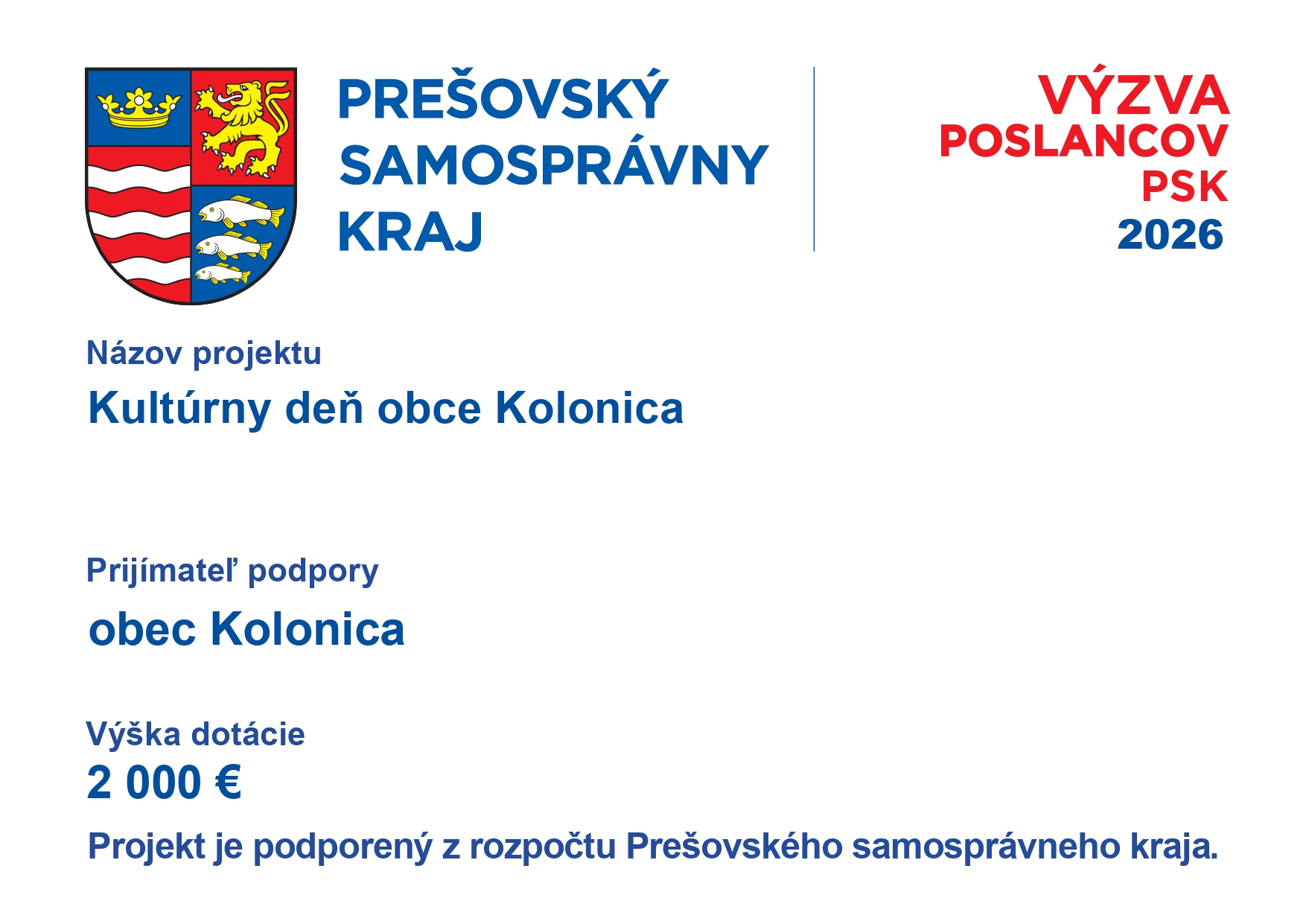 Fotka - Výzva poslancov Kultúrny deň obce Kolonica